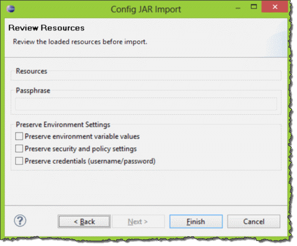 Completing importing JAR file